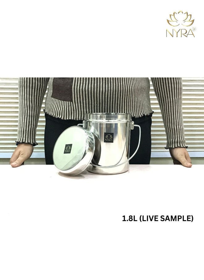 Nyra Kitchenware وعاء حليب من الفولاذ المقاوم للصدأ من نيرا - آمن للغسل في غسالة الصحون - Image 3